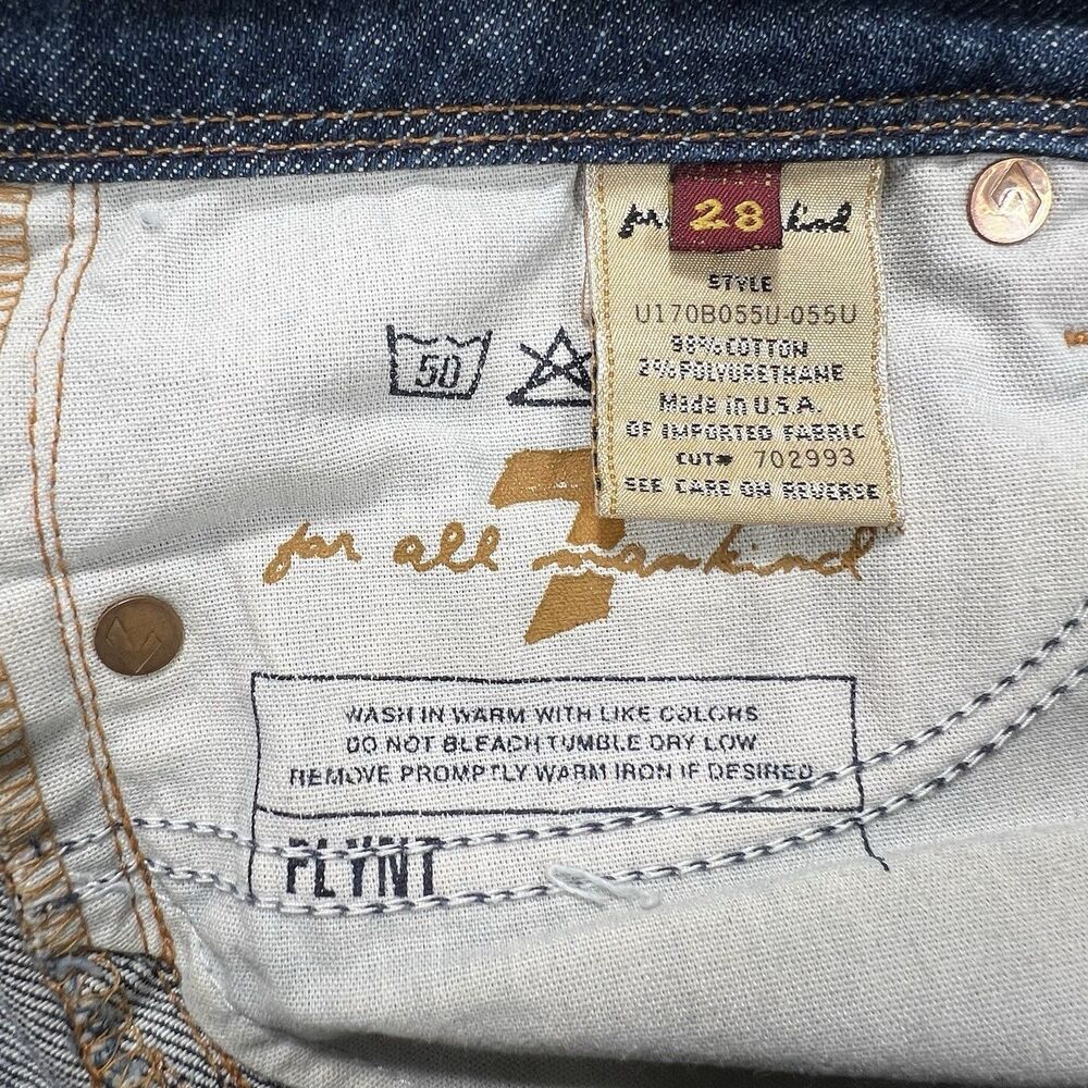 7 For All Mankind Bootcut Jeans Women's 28 (Actual 31x29) USA Made Western Boho - Picture 6 of 13